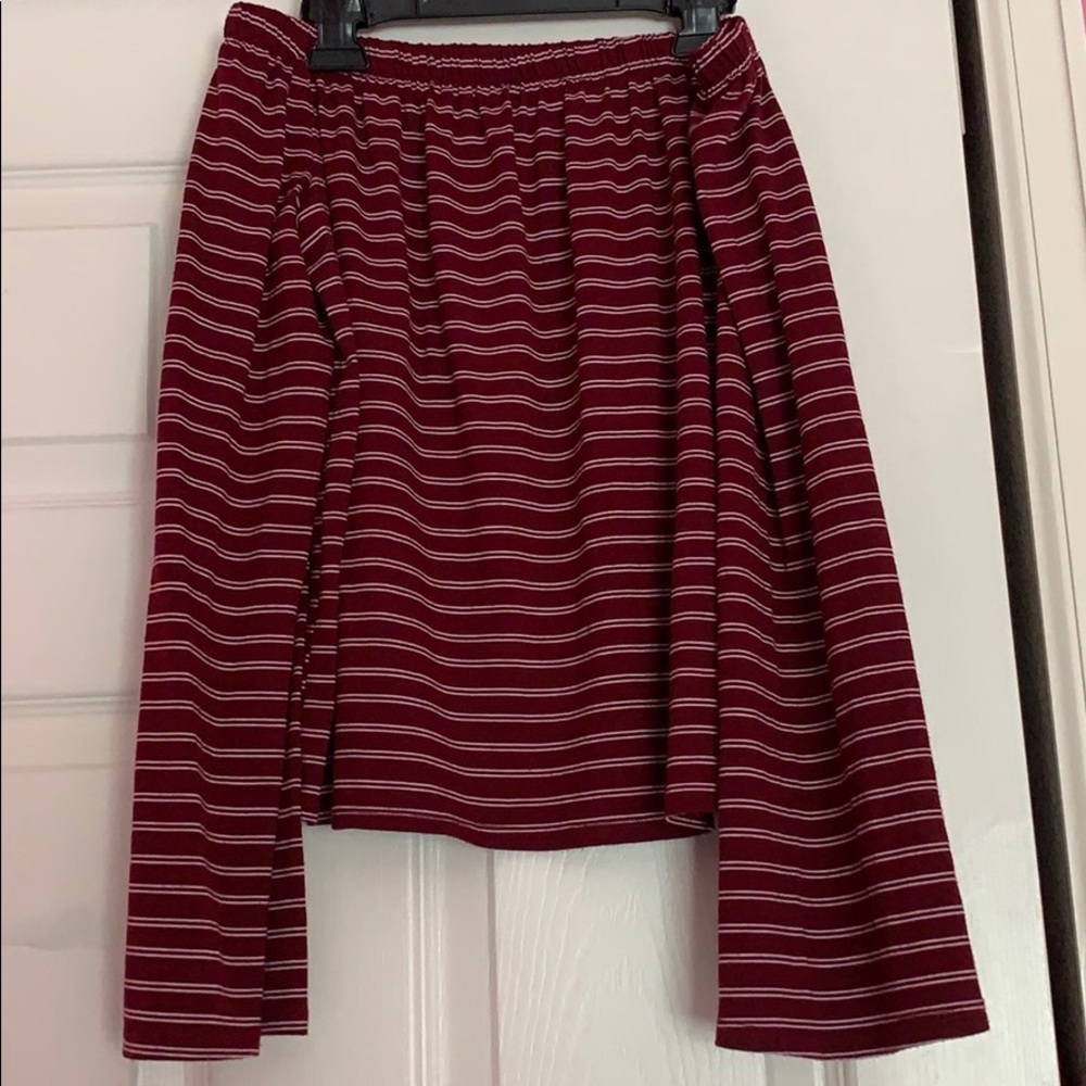 Striped Off The Shoulder Shirt